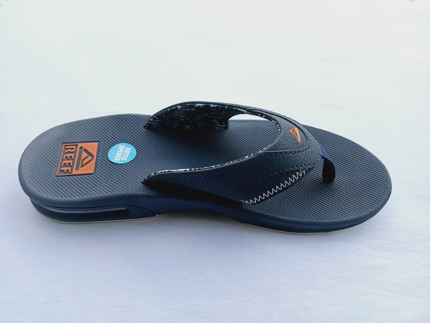 כפכפי REEF Bottle Opener כחול כהה, לוגו אדום | גברים